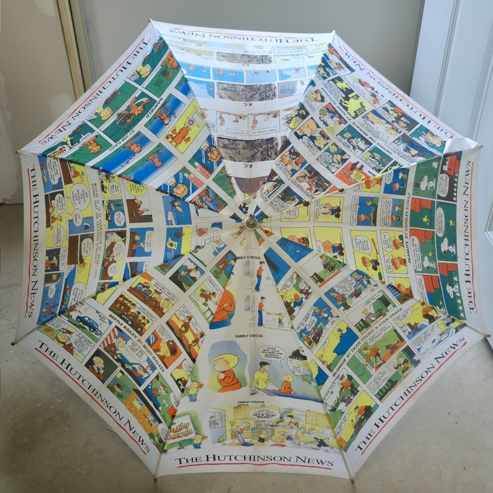 Vintage Umbrella Newspaper Comic‎ Strip Cartoon The Hutchinson News Kansas